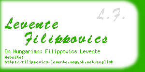 levente filippovics business card